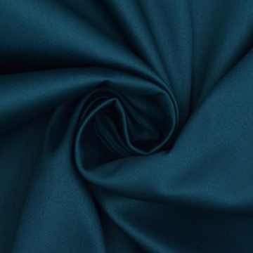 Tissu satin de coton stretch, bleu pétrole