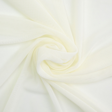 Tissu tulle souple stretch, blanc vanille