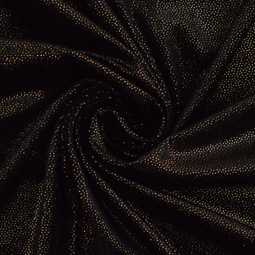 Tissu velours stretch Shine, noir