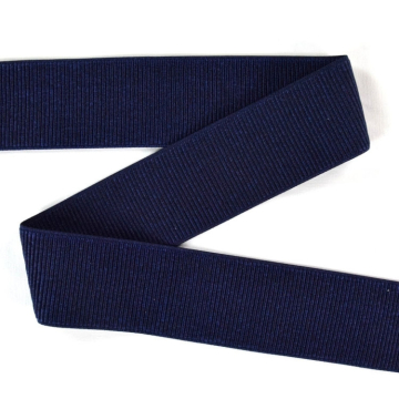 Ruban bord-côte élastique 6cm, marine
