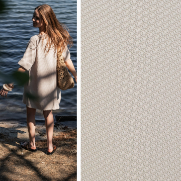 Tissu jersey en maille Fibre Mood, beige