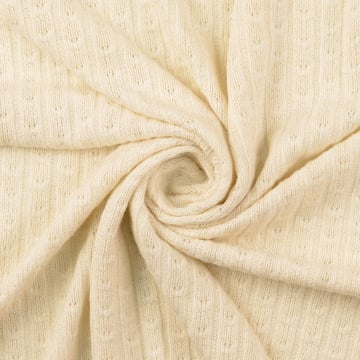 Tissu maille tricot sparkle, crème