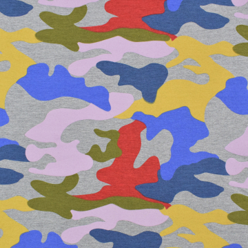 Sweatshirt angeraut Camouflage, grau
