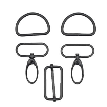 Fournitures fabrication sacs 5 unités, 30 mm, noir