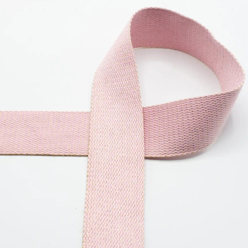 Tassenband Gold Metal Fibre 40mm, lichtroze
