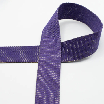Tassenband Gold Metal Fibre 40mm, paars