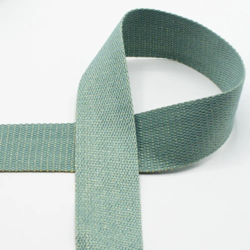Tassenband Gold Metal Fibre 40mm, oudmintgroen