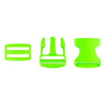 Taschenverschluss Set / Steckschnallen-Set 3,8 cm grün