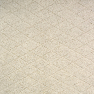 Tissu sherpa peluche teddy Losanges diamonds, écru