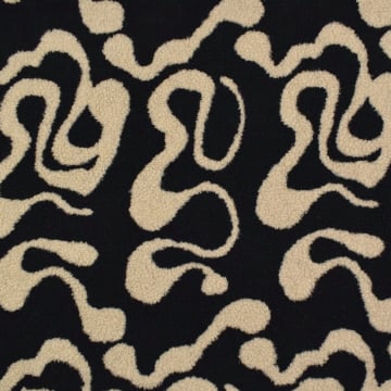 Teddy pluche waves, zwart