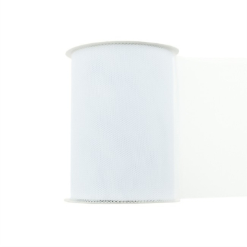 Ruban en tulle, 10 cm, blanc