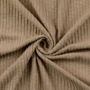 Tissu maille tricot côtelé Vintage, sable