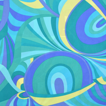 Viscose Cotton Voile Graphic, turquoise