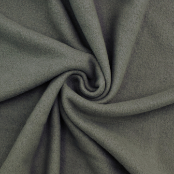 Tissu polaire viscose douce de luxe, gris