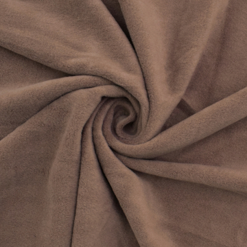 Viscose luxe fleece, lichtbruin