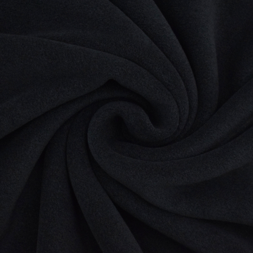 Tissu polaire viscose douce de luxe, noir