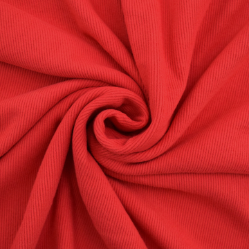 Viscose fijne ribjersey brushed, rood