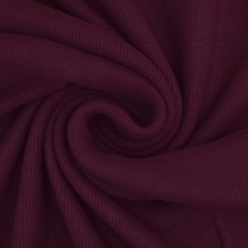 Viskose Feinrippjersey Brushed, weinrot