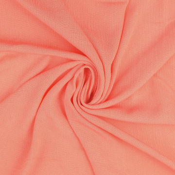 Viscose crepe plain, salmon-pink