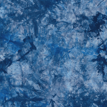 Viscose linnen batik, blauw