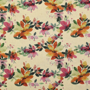Viscose Linnen bloemranken, naturel