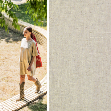 Viscose linnen Glitter Fibre Mood, goud