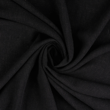 Viscose linnen mix, zwart
