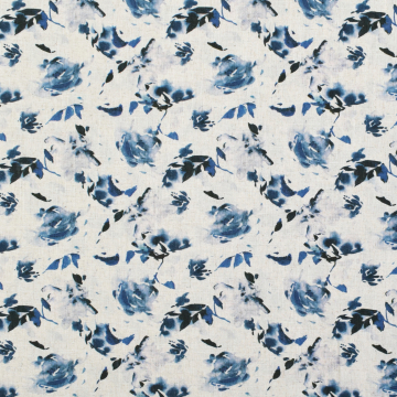 Viscose Linnen Rose Dream, blauw