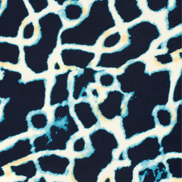 Viscose Mix Abstract, navy blue