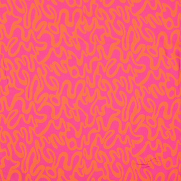 Viscose satin Abstract, bright pink