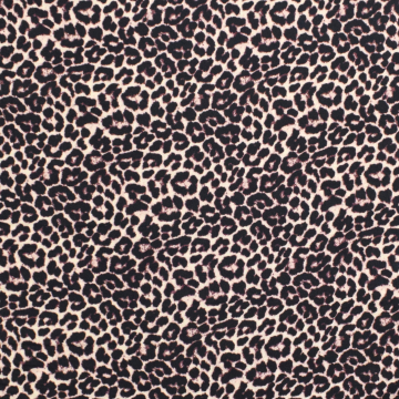 Viscose satijn Animal Print, beige