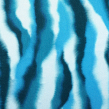 Viscose satijn Batik Stripes, blauw