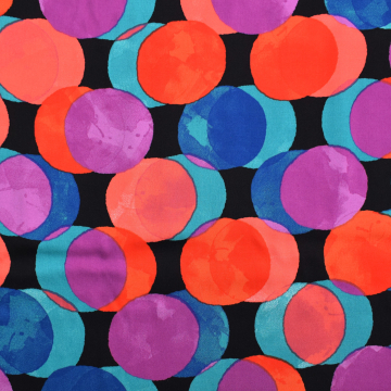 Viscose satijn Dots, rood