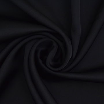 Tissu satin de viscose Ellen, noir