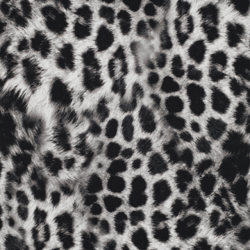 Tissu viscose strech Léopard Animal print, noir