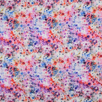 Viscose Stretch beautiful flowers, berry