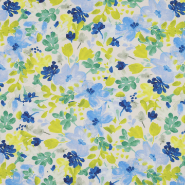 Viscose stretch flower meadow, off-white