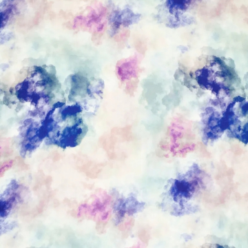 Viscose Stretch colour clouds, multicolour