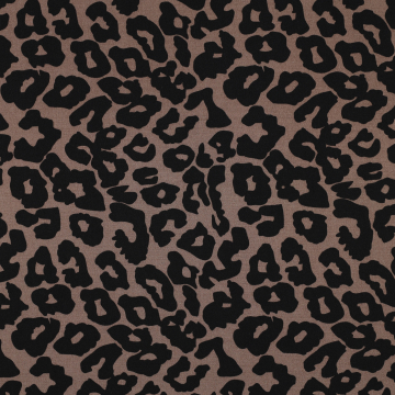 Viscose stretch luipaard, bruin