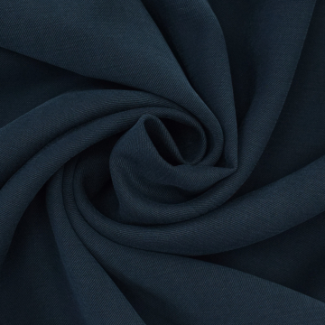 Tissu viscose sergé twill, bleu foncé