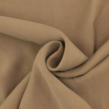 Tissu viscose sergé twill, marron clair