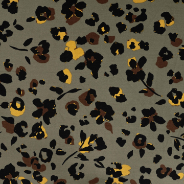 Viscose twill leo love, legergroen