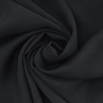 Tissu viscose sergé twill, noir