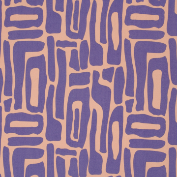 Viscose voile Abstract, paars