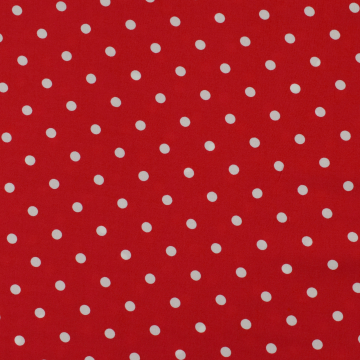 Viscose Voile Big Dots, red