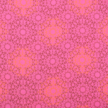Viscose Voile mandala, bright pink