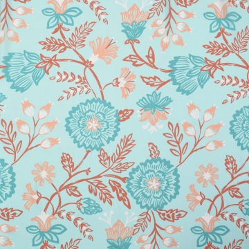 Viscose Voile Tiffany Flowers, mint green