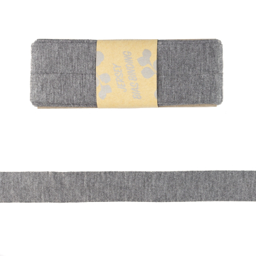 Biais couture jersey viscose 3m gris chiné