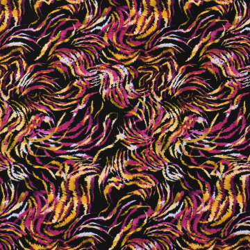 Viskosejersey Colorful Waves, magenta