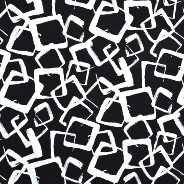 Viscose jersey Cubes, zwart